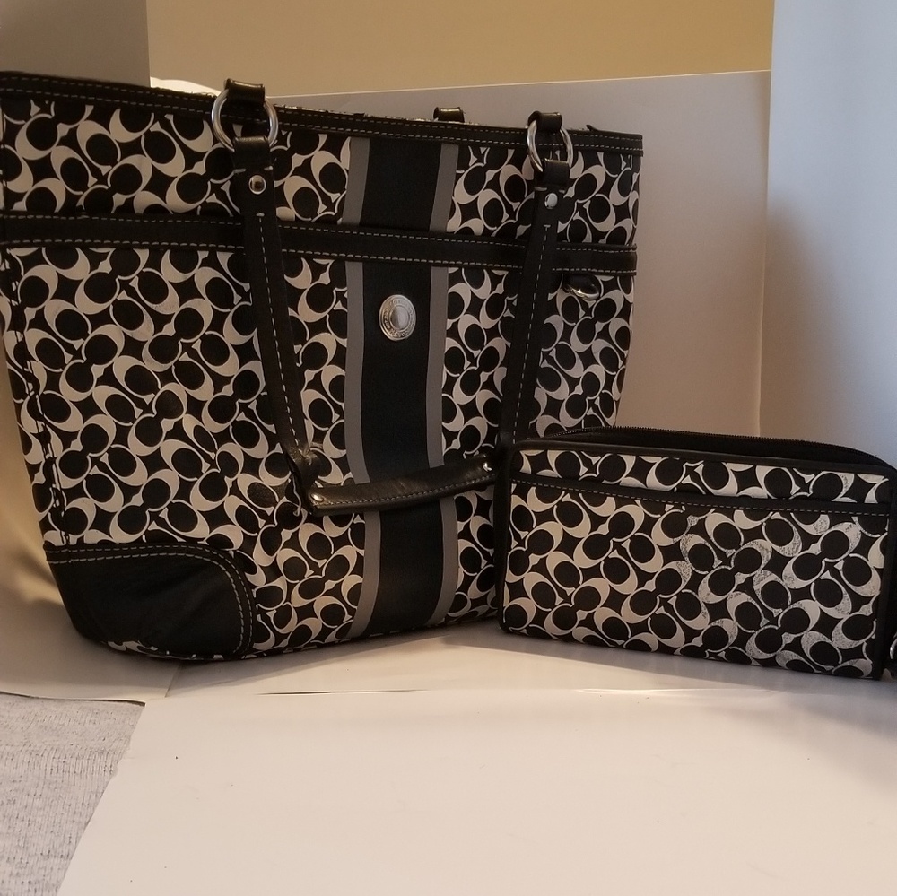 Coach satchel and coach wallet